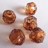 Acryl kraal rond steenachtige vorm 10x12 mm Bruin