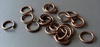 Open ring 6 mm en 0,7 mm dik Koperkleurig