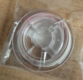 Rijgdraad met coating  0,45 mm dik Roze