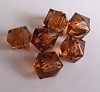 Facet kubus 9x10 mm Bruin