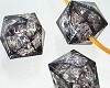 Crackle kubus 17x14 mm Zwart
