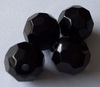 Facet kraal 10 mm Zwart