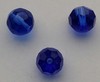 Glaskraal facet 8 mm Donkerblauw