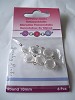 Metalen tussenzetsel  10 mm met 2 ogen facet Kristal