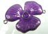 Metalen tussenzetsel bloem epoxy 46x25 mm Paars