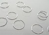 Open ring 8 mm en 0,7 mm dik Zilverkleurig