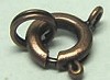 Veerring sluiting 7 mm met dubbele sluitring Koperkleurig 