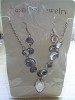 Sieraden set ketting en oorbellen Transparant