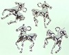 Metalen hanger 3 D Paard 30x22 mm