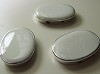Verdeler 2 gats ovaal 33x24 mm met Witte steen