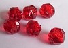 Acryl kraal rond steenachtige vorm 10x12 mm  Rood