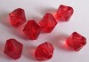 Acryl kraal facet konisch 9x10 mm Rood