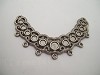 Metalen hanger 6x1,5 cm met 7 ogen 