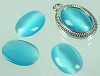 Cateye plaksteen ovaal 18x13 mm Blauw