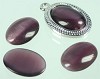 Cateye plaksteen ovaal 18x13 mm Amethist