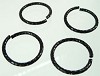 Aluminium ring rond versierd 20 mm  en 1,8 mm dik Zwart