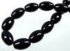 Glaskraal ovaal 12x8 mm Zwart