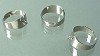 Vingerring met lus 18 mm Zilverkleurig verstelbaar