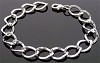 Metalen armband 22 cm met schakels 16x12 mm Zilverkleurig