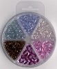 Kralendoos acryl 6 vaks assorti