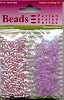 Rijstekorrel duo 3x6 mm Roze/Lila