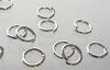 Open ring 6 mm extra sterk 1 mm dik Nikkelkleurig