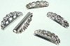 Strass verdeler 3 gats 18X7,5 mm  Zilverkleurig