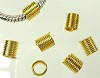 Metalen cilinder bewerkt 7x6 mm Goudkleurig