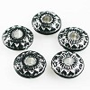 Acryl kraal disc  12X5  mm Zwart/Zilver