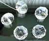 Glas kristal facet rondel geslepen met mooie glans 12x8 mm Kristal