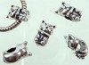 Pandora-style metalen kat 15x9 mm