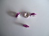 Strass rondel  rond 8 mm Fuchsia