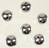 Metalen kraal 6 mm rond Nikkelkleurig