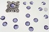 Glas plaksteen rond facet geslepen 3,9 mm SS16  Tanzanite