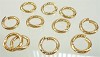 Aluminium ring rond versierd 12 mm en 2 mm dik Goudkleurig