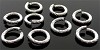 Aluminium ring rond versierd 12 mm en 2 mm dik  Zilverkleurig