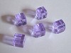 Glas kubus Lila  8 mm