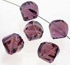 Glas kristal facet ovaal rond geslepen 12 mm Amethist