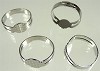 Metalen vingerring voor  8 mm plaksteen rond verstelbaar  18 mm