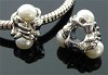 Pandora style metaal bloemen met zoetwaterparels 14x10 mm 
