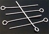 Kettelstift 40 mm Zilverkleurig