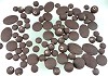 Acryl mix bewerkt  11-30 mm Donkerbruin