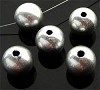 Kunstof kraal metallook rond mat 12 mm Zilverkleurig 