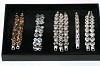 Display voor armbanden met  haakjes 35x25x3 cm Zwart