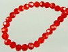 Glas kristal rond facet geslepen 4 mm Rood