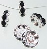 Strass kraal rondel met kristal 10 mm Zwart