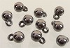 Acryl hanger/bedel metal look bol 9x6 mm Black Nickelkleurig 