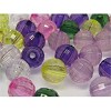 Acryl mix 8 mm rond  facet geslepen Multicolor