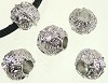 Pandora-style metalen kraal rond bewerkt 10x8 mm  
