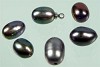 Glas parel druppel doorzichtig 11x8 mm Paars